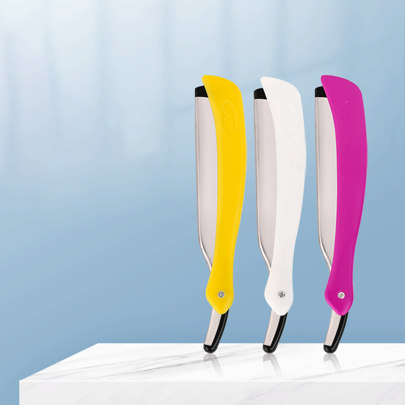 Taşınabilir Katlanabilir Sakal Kaşları Kırpma 77 Bıçaklı Düz ​​Jilet