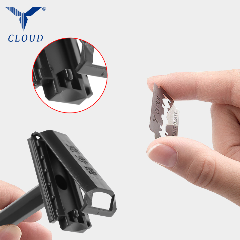 Seyahat Taşınabilir 74 Bıçaklı Plastik T-şekilli Tıraş Makinesi