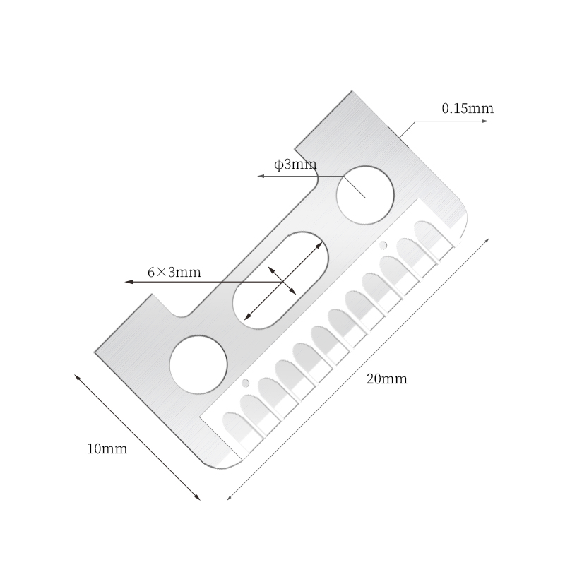 Tek Taraflı Keskin Kenar Paslanmaz Çelik Kaş Tıraş Bıçağı